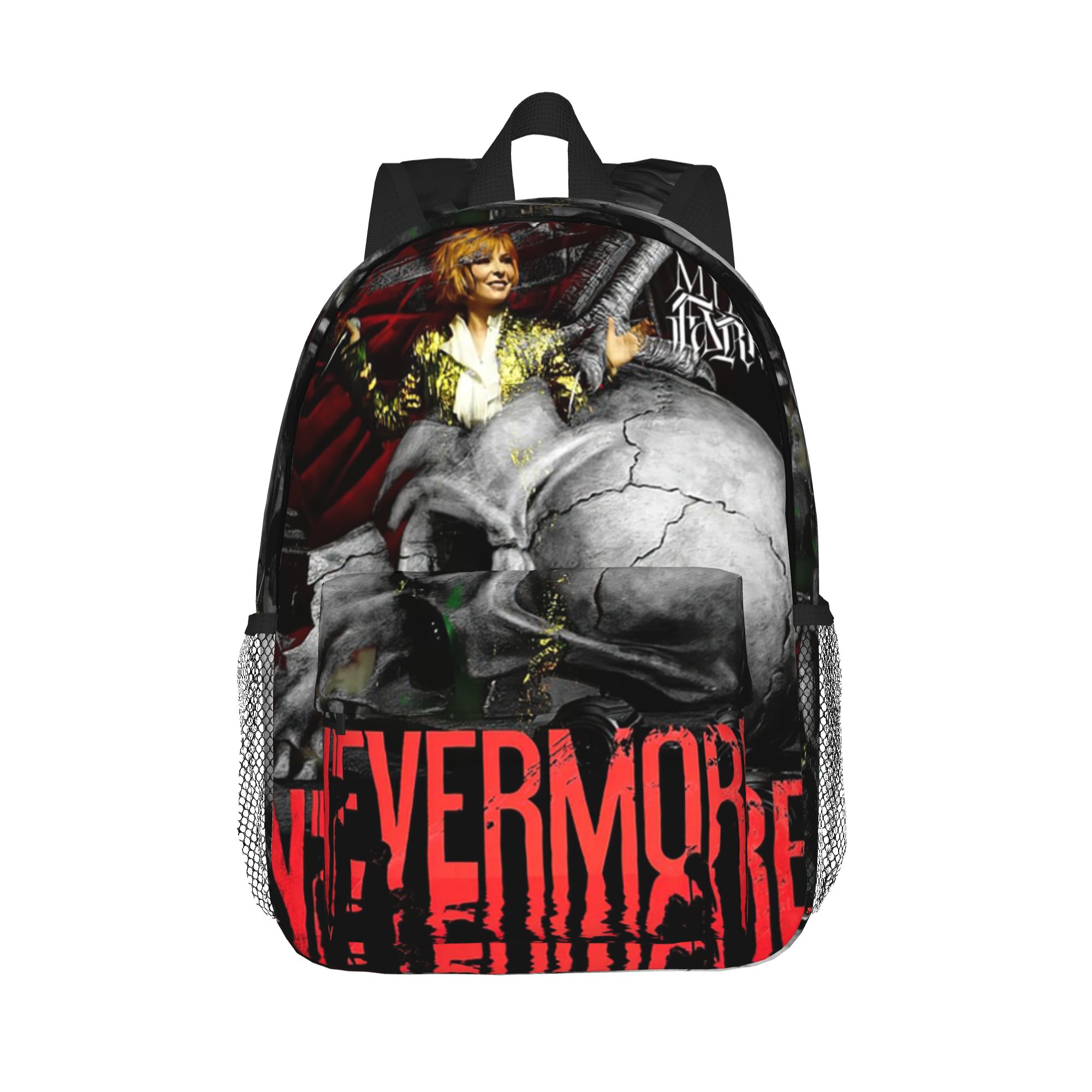 Women Bags Farmers - Nevermore Skeleton Mylene Farmer Backpack Diskon