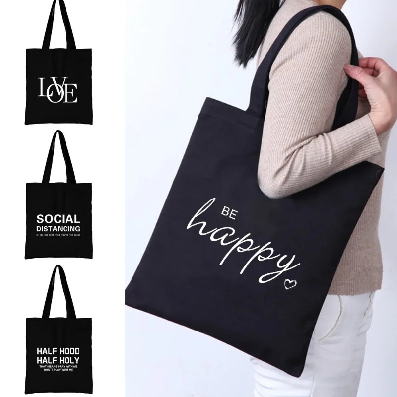 Women'S Bags Holiday - Tas Bahu Kapasitas Besar Hitam Gambar