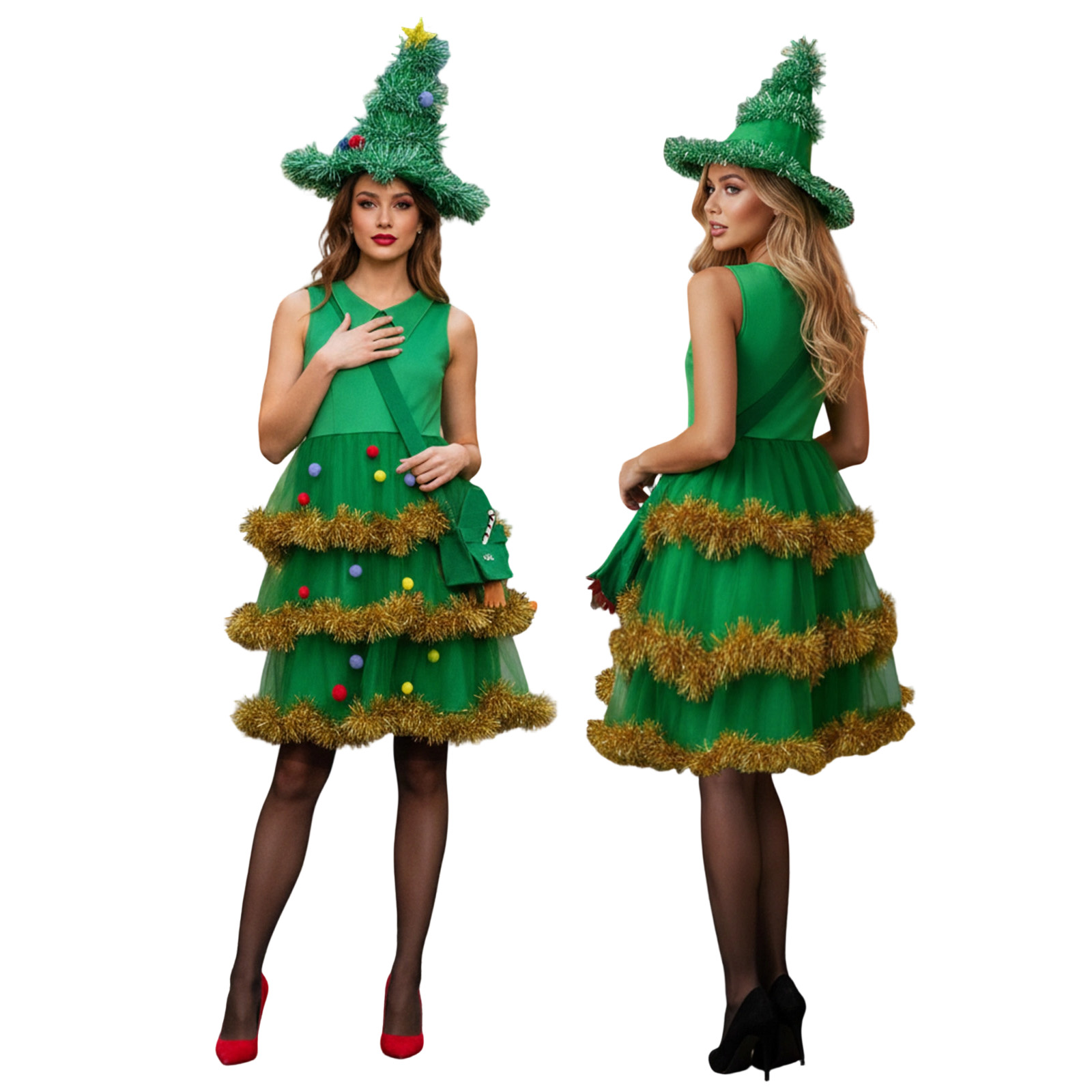 Women'S Bags Holiday - Kostum Cosplay Pohon Natal Wanita Gaun