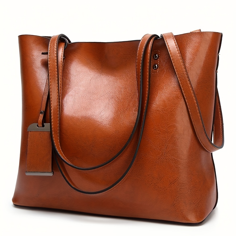 Women Bags For Work - Tas jinjing wanita kulit Retro klasik