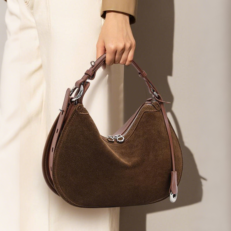Half Moon Crescent - Tas Selempang Bulan Sabit Kulit Frosted