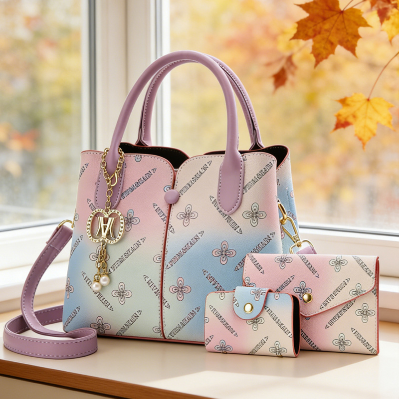 Women Bags For Gift - Tas Set Tiga Bagian Wanita Gradient,