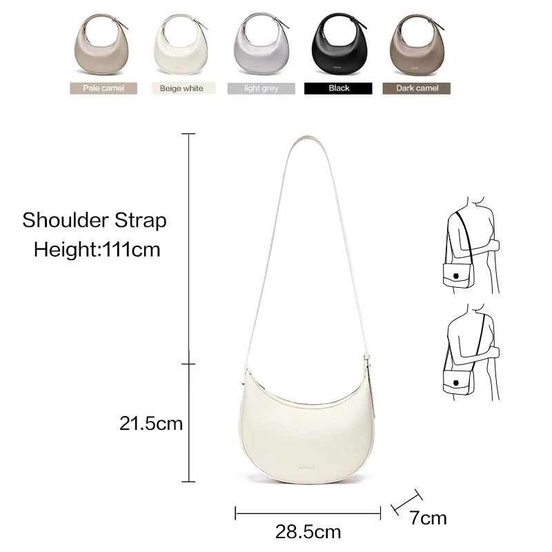 FOXER Tas Bahu Wanita Kulit PU - Half Moon Crescent ulasan dan harga