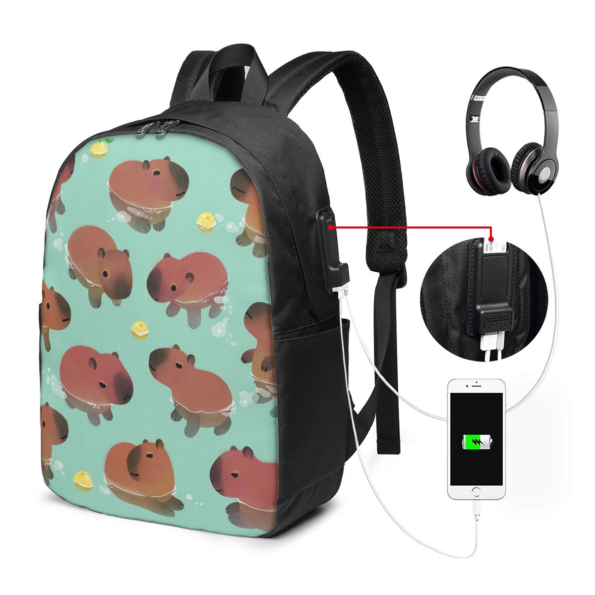 Tas Ransel Pola Hewan Capybara - Women'S Bag ulasan dan harga