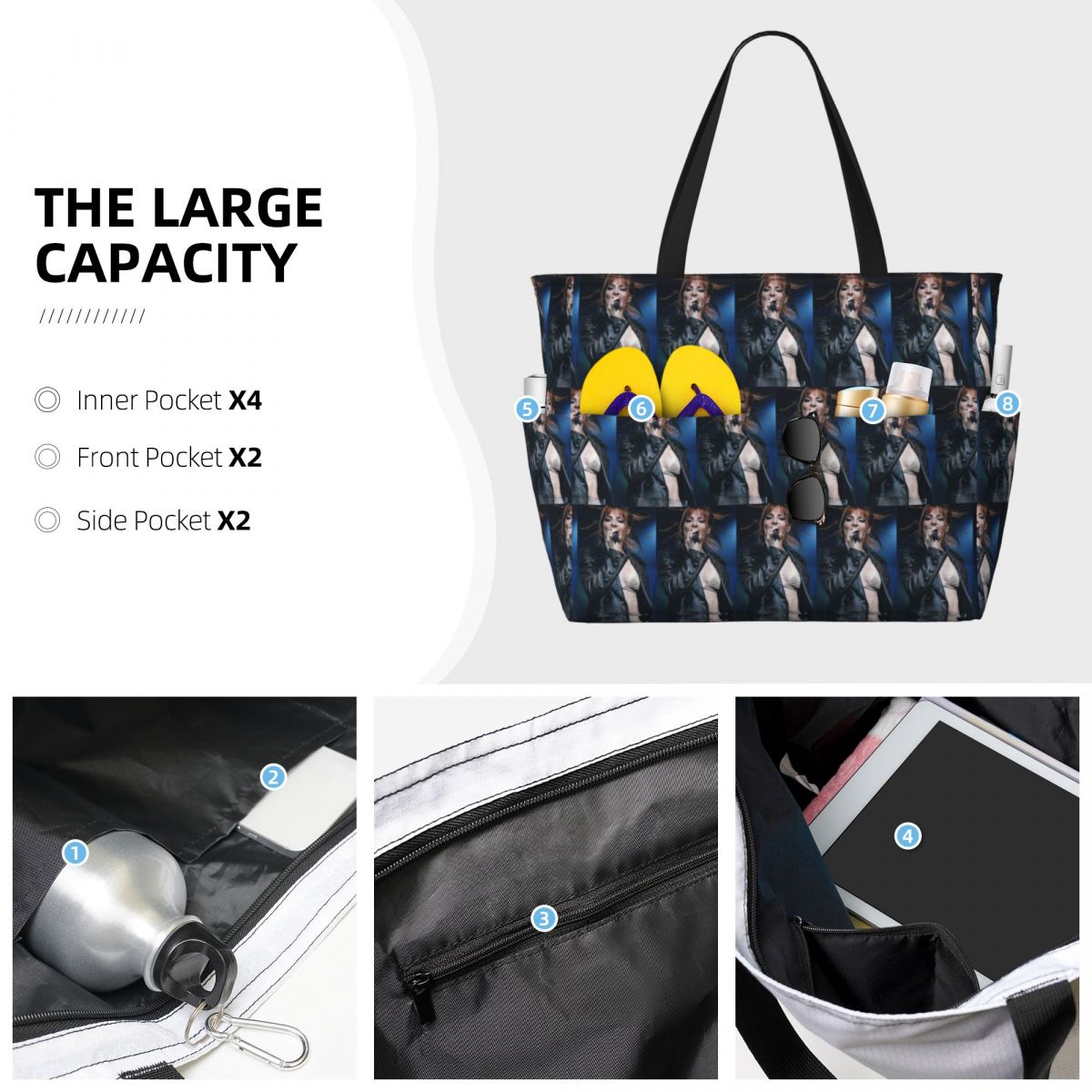 Mylene Farmer Beach Tote Bag S - Women Bags Farmers ulasan dan harga