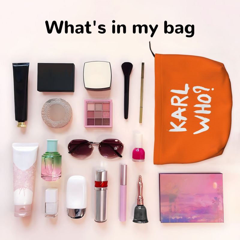 Tas Makeup Karl Who Slogan unt - Women'S Karl Bags ulasan dan harga