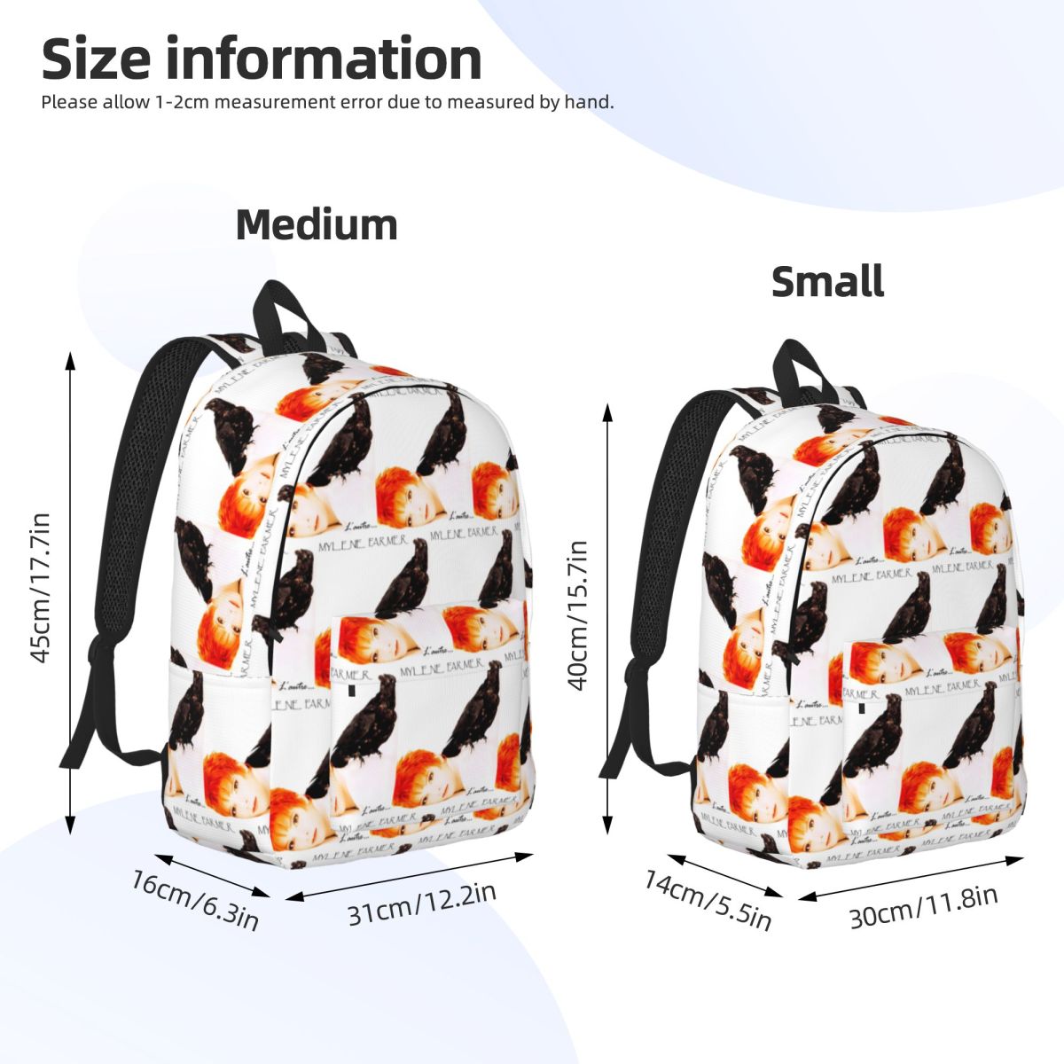 Mylene Farmer Backpack Daypack - Women Bags Farmers ulasan dan harga