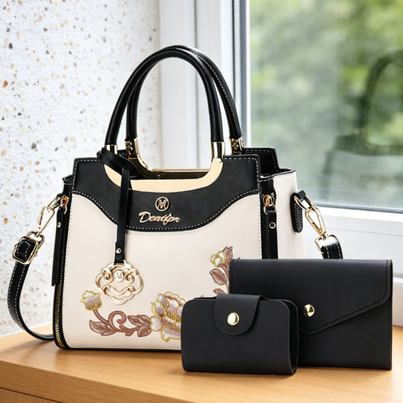 Set tas tangan bordir berkuali - Women Bags For Work ulasan dan harga