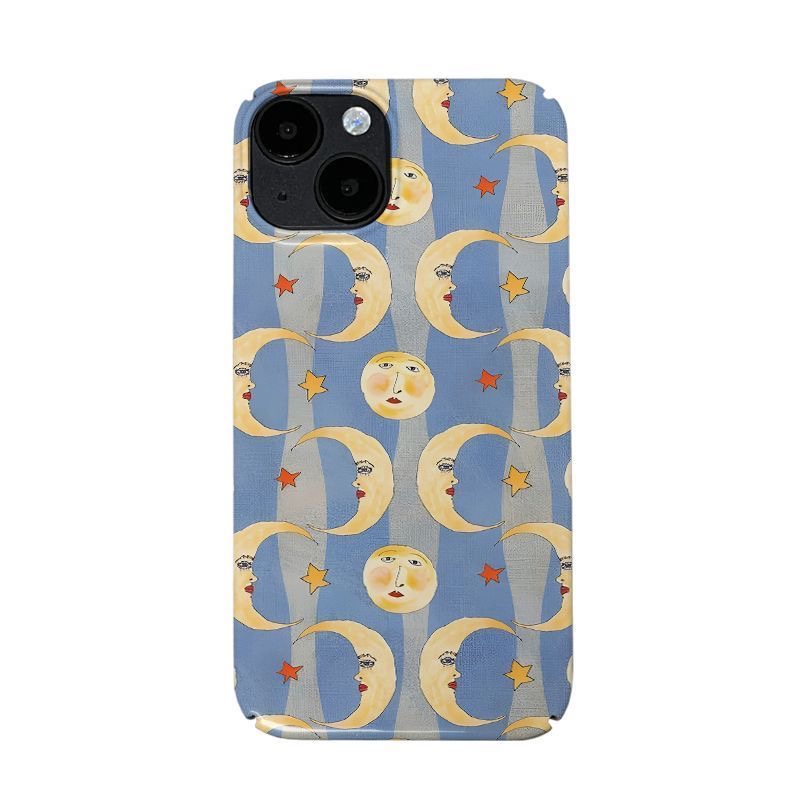 Casing Ponsel Vintage Biru Ber - Half Moon Crescent ulasan dan harga