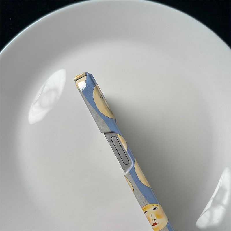 Casing Ponsel Vintage Biru Ber - Half Moon Crescent ulasan dan harga