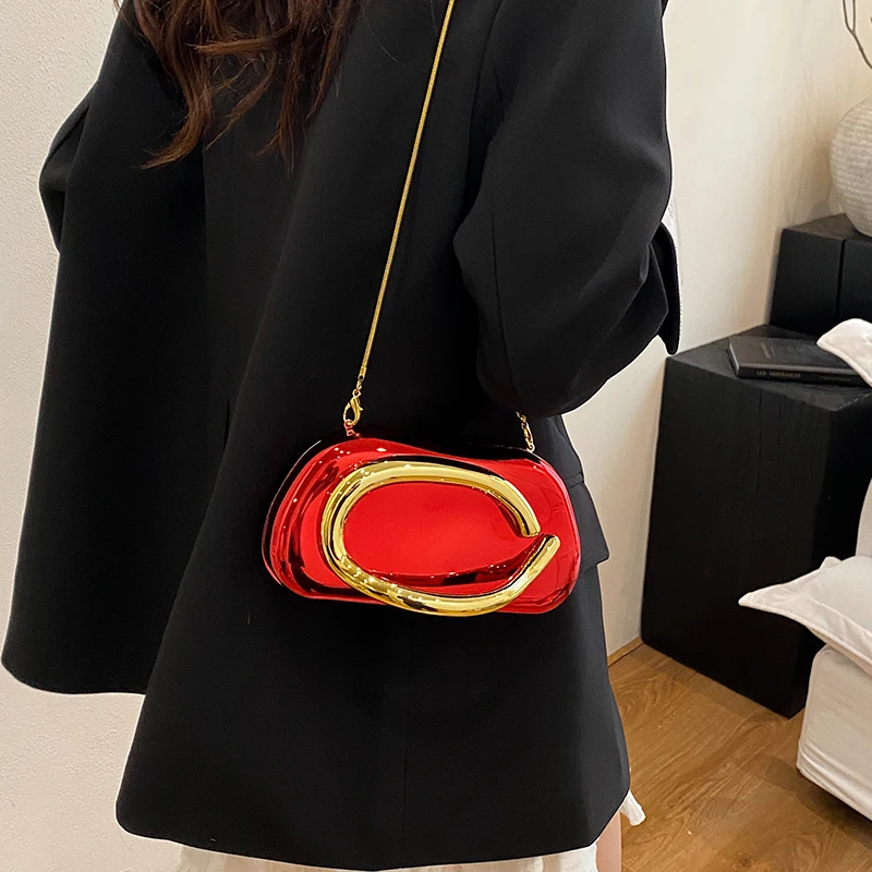 Tas Genggam Kotak Penutup Emas - Women Bags Gold ulasan dan harga