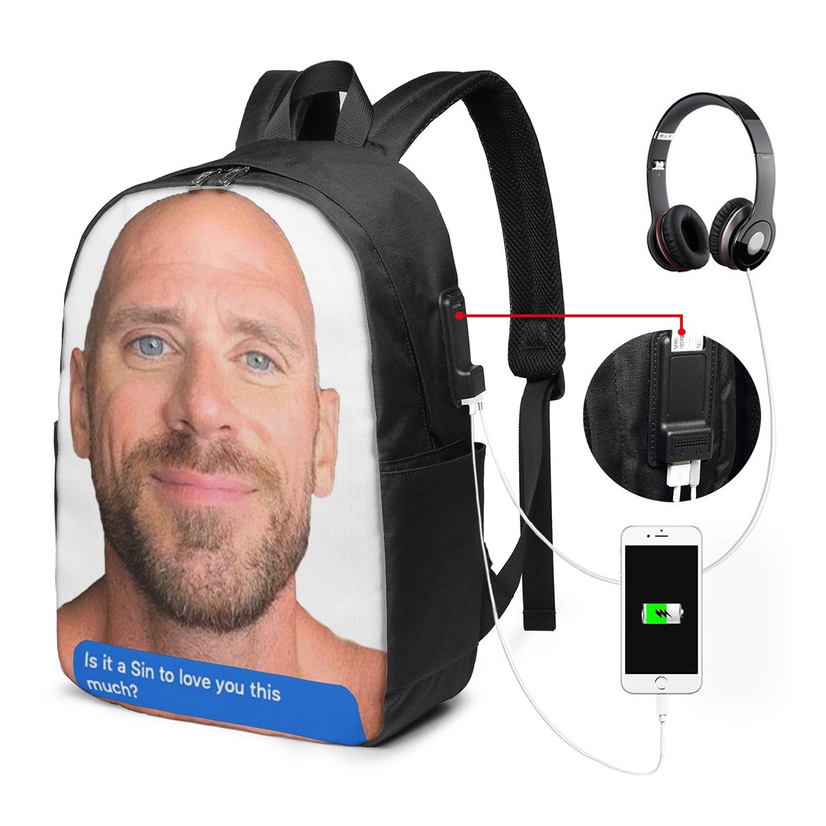 Johnny Sins Flirty Text Bubble - Women'S Bag ulasan dan harga