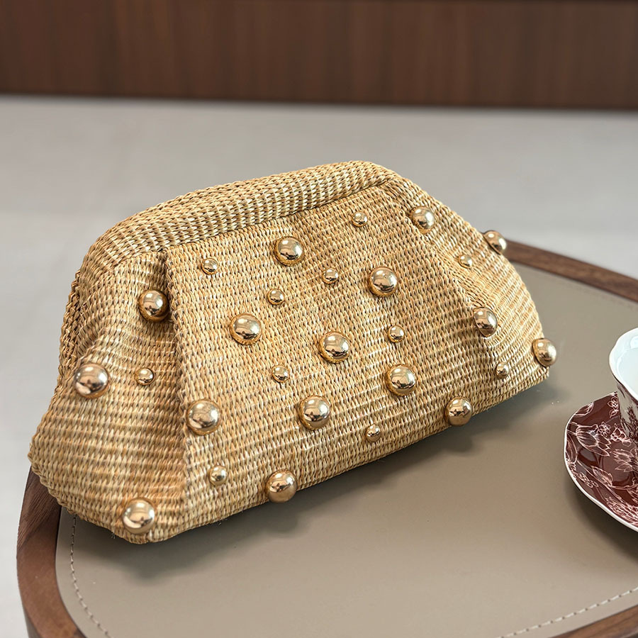 Tas clutch anyaman jerami gaya - Women'S Bags Holiday ulasan dan harga