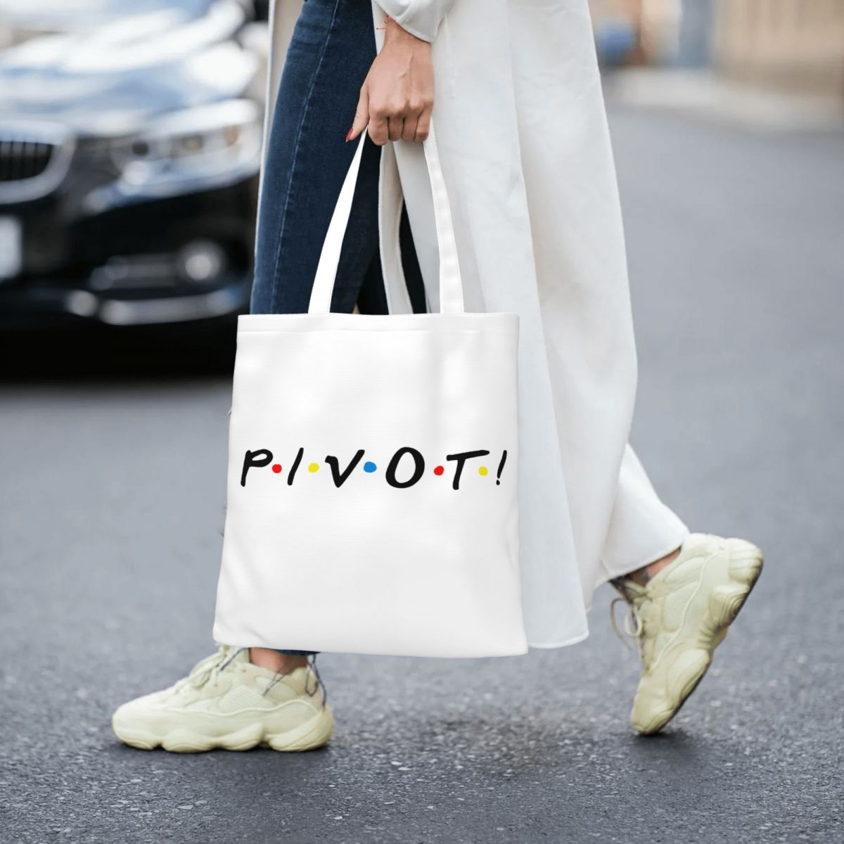 Friends Pivot Canvas Tote Hand - Women Bags Ross ulasan dan harga