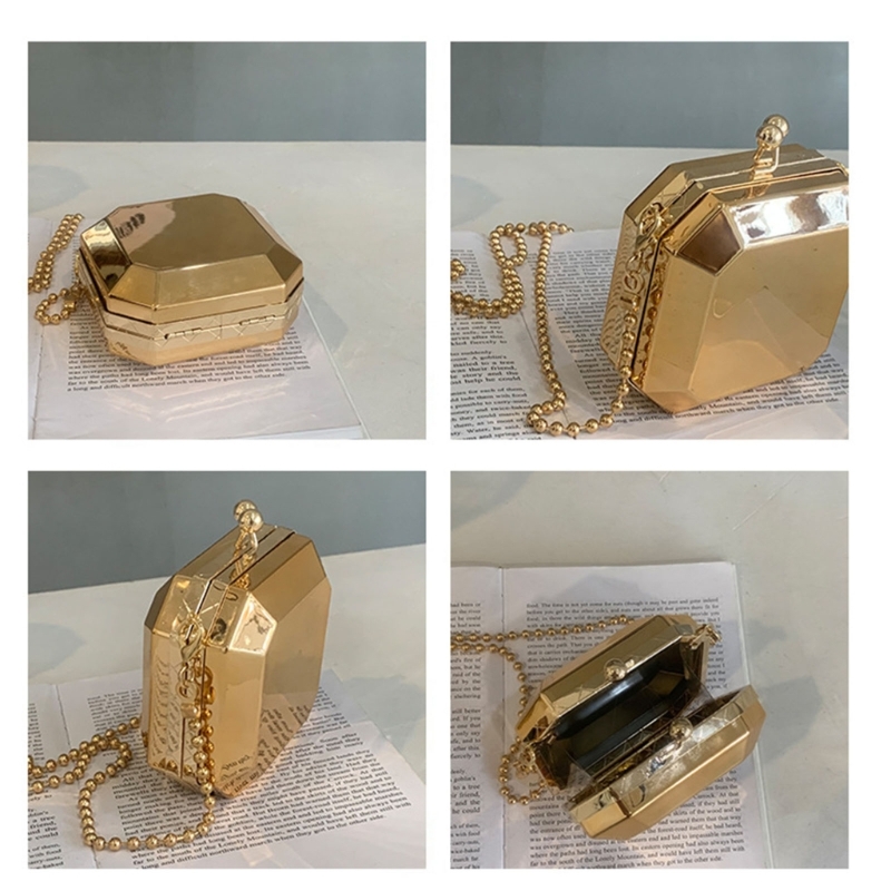 Tas Selempang Kotak PVC Kecil  - Women Bags Gold ulasan dan harga