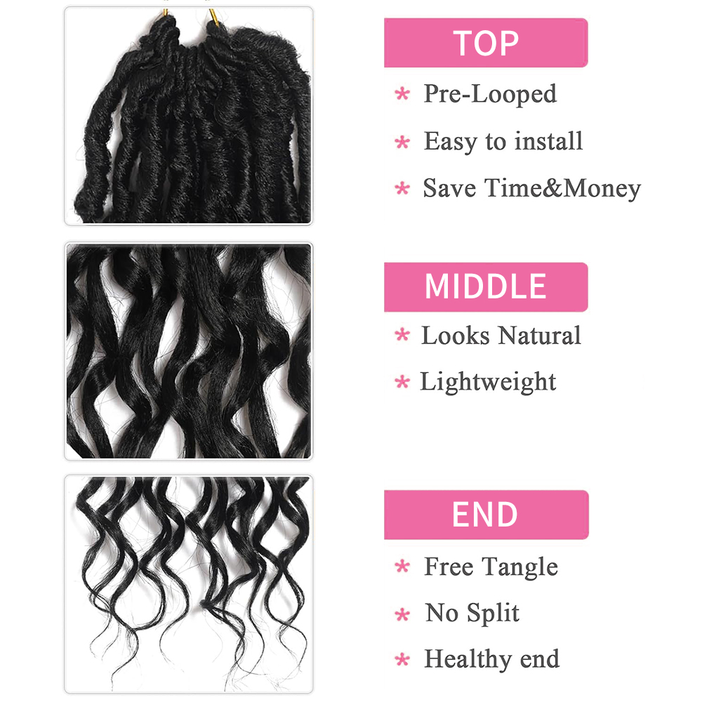 Rambut Crochet Deep Faux Locs  - Women Bags Pack ulasan dan harga