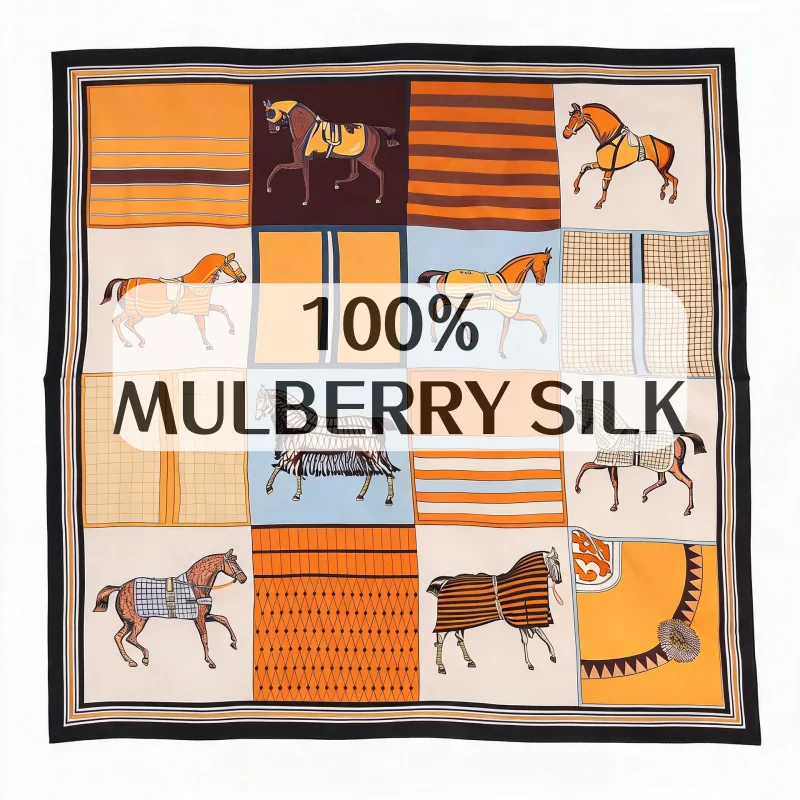 Syal Persegi Sutra MULBERRY 10 - Women'S Bags Holiday ulasan dan harga