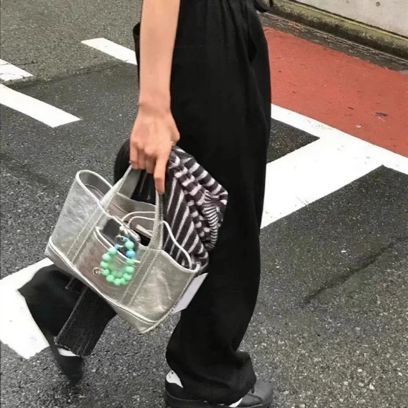 Tas Tote Kulit PU Perak Trendi - Women'S Vogue Bags ulasan dan harga