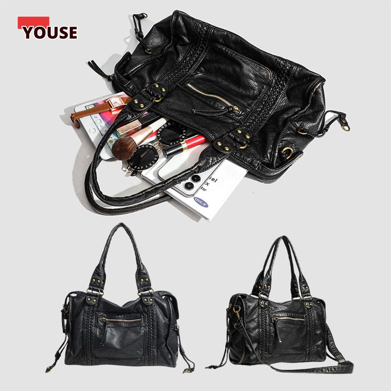 Tas Tote Kulit Lembut Dicuci V - Women Bags Gold ulasan dan harga