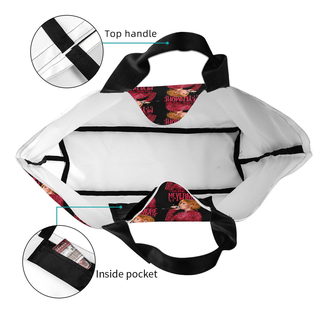 Nevermore Tour Mylene Farmer T - Women Bags Farmers ulasan dan harga