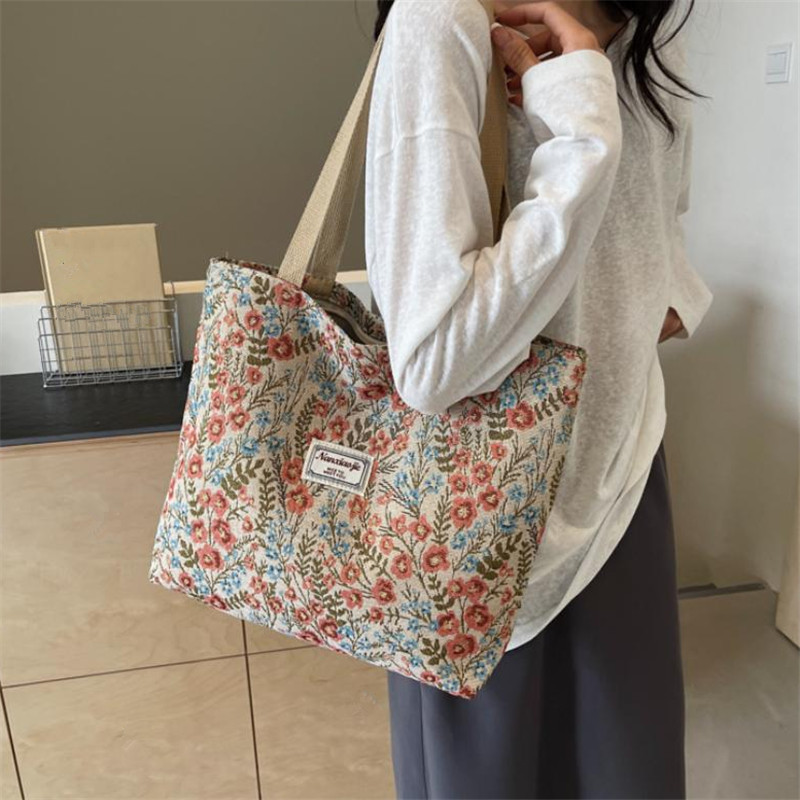 Tas Kanvas Bordir Bunga dengan - Women Bags For Work ulasan dan harga