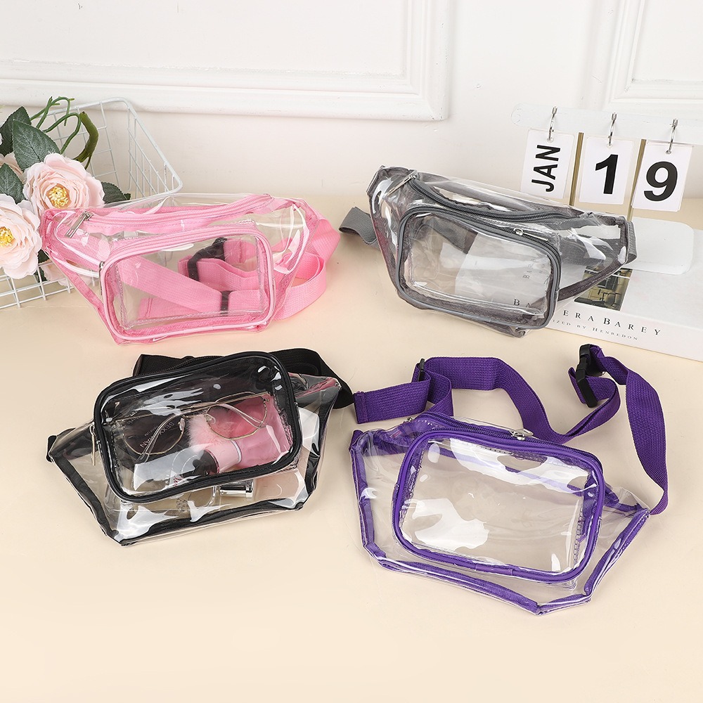 Tas Pinggang Transparan PVC Mu - Women Bags Pack ulasan dan harga