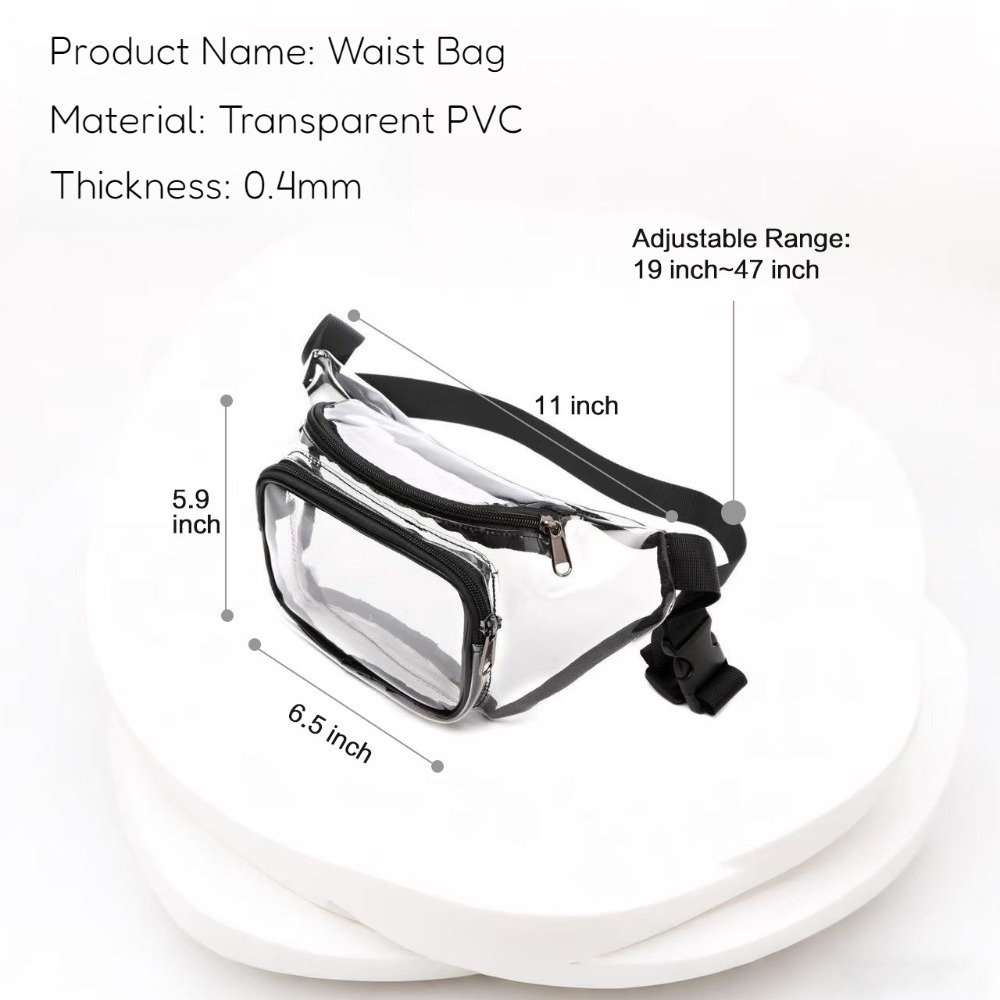 Tas Pinggang Transparan PVC Mu - Women Bags Pack ulasan dan harga