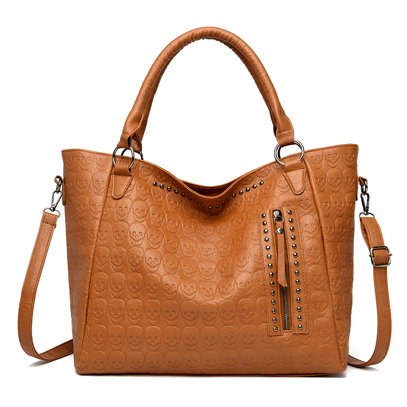 Tas Selempang Punk Skull Kulit - Women Bags For Work ulasan dan harga