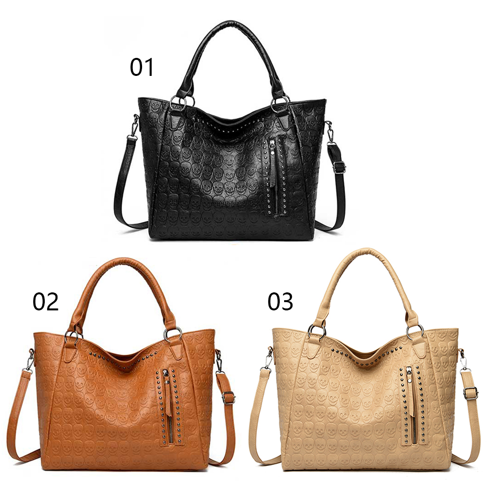 Tas Selempang Punk Skull Kulit - Women Bags For Work ulasan dan harga